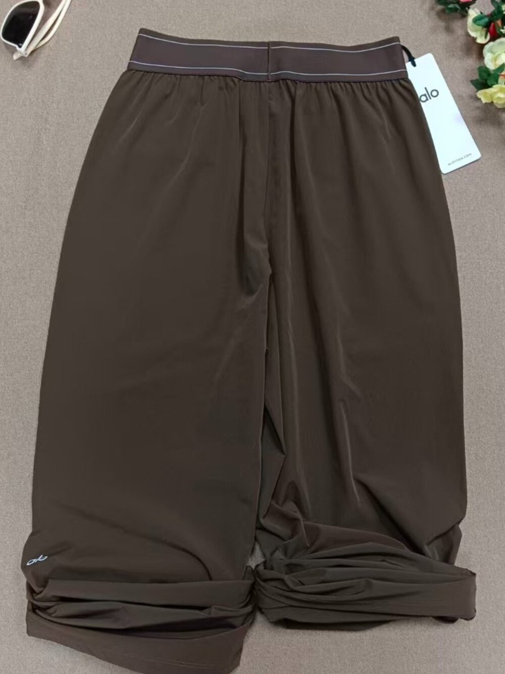 Espresso Brown🌷ALO Yoga Suit Up Wide Leg Trouser🍒NWT - Picture 5 of 8